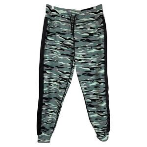 Cali Sport Multicolor Camo Pattern Waist Tie Cuffed Activewear Pants Size L